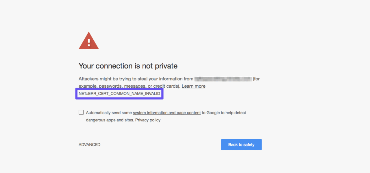 How to Fix NET::ERR_CERT_COMMON_NAME_INVALID Chrome Error?