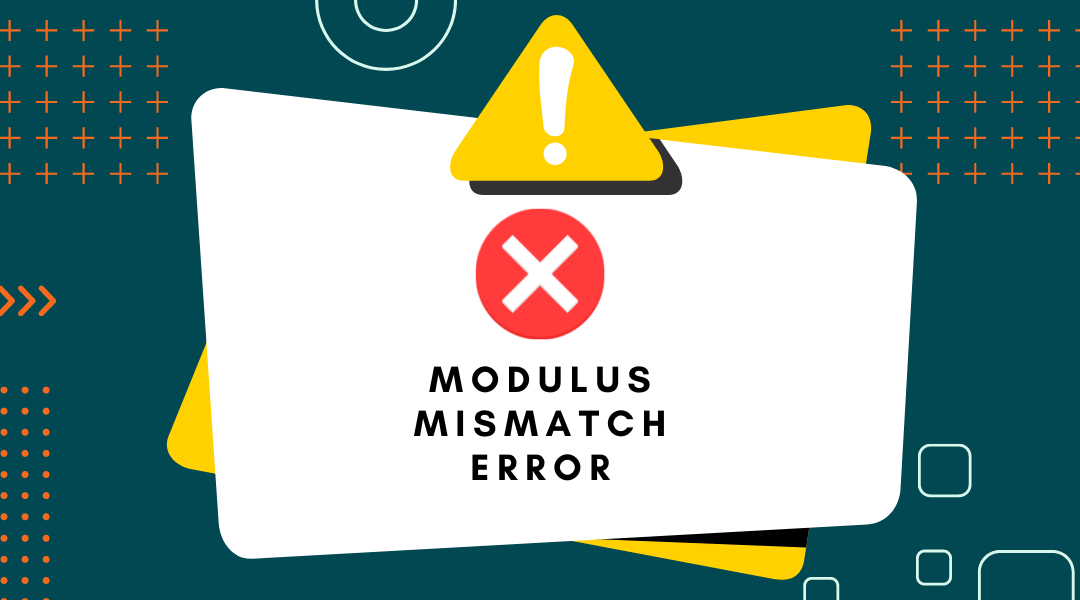 How to Fix the Modulus Mismatch Error?