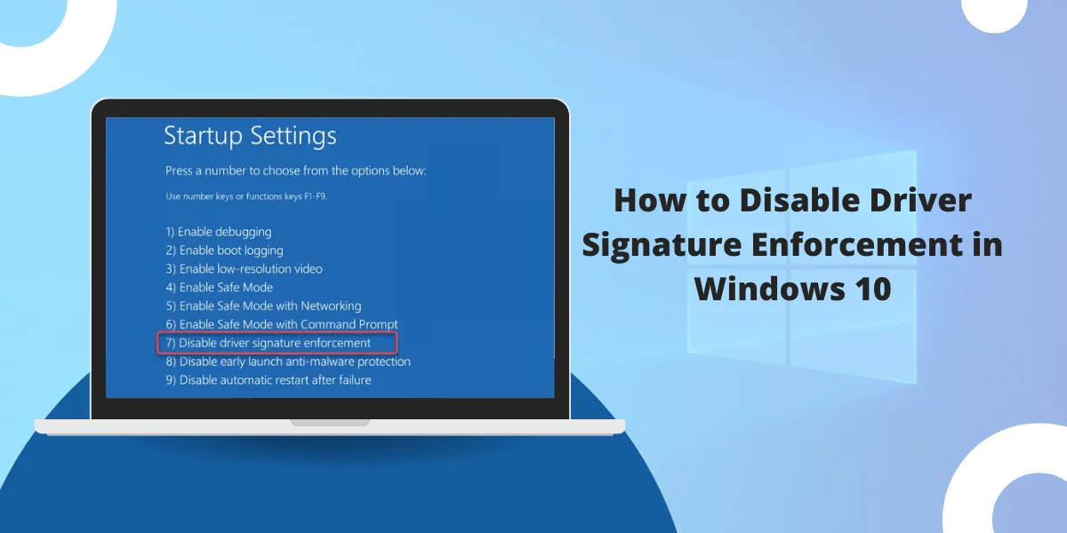 Disable Driver Signature Enforcement in Windows 10