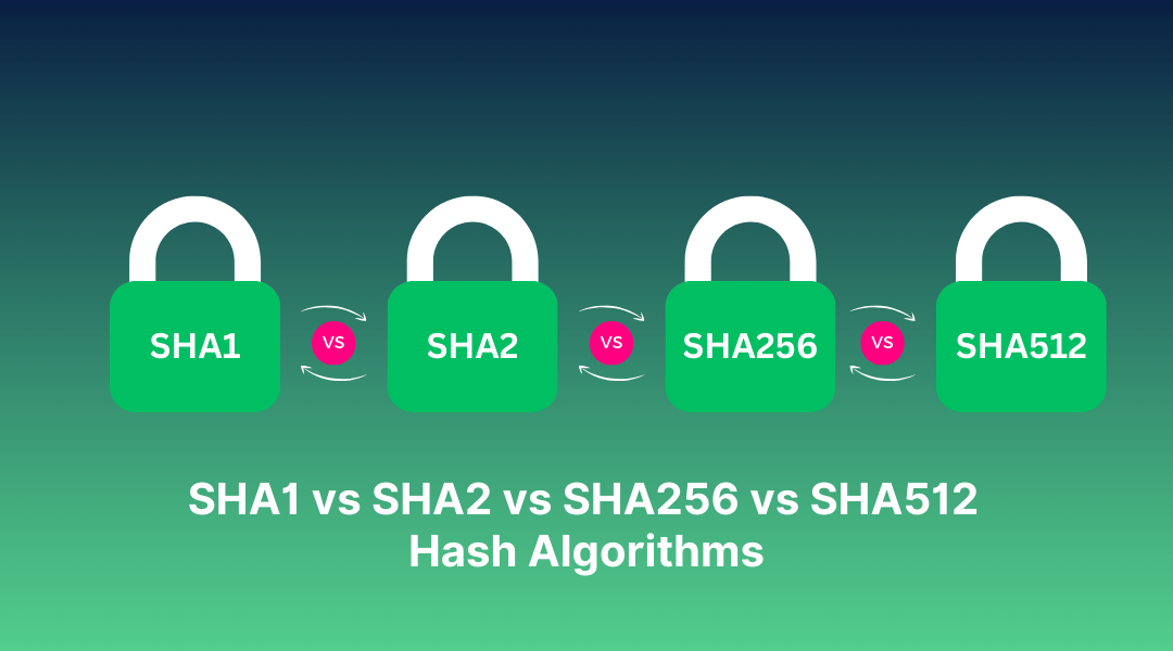 SHA1 vs SHA2 vs SHA256 vs SHA512 Hash Algorithms