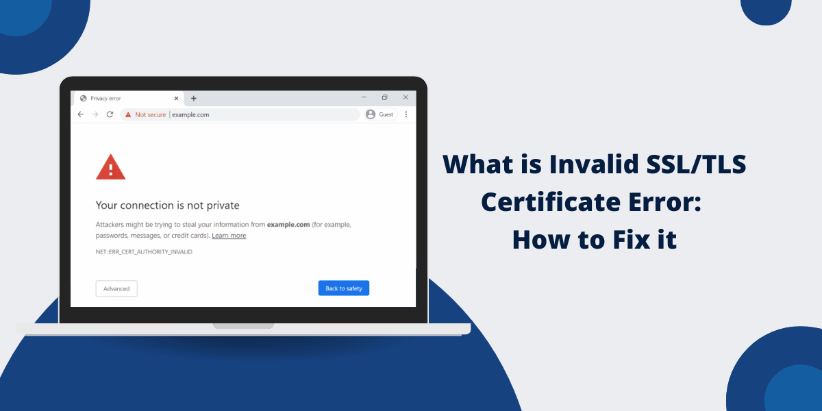 Fix Invalid SSL/TLS Certificate Error