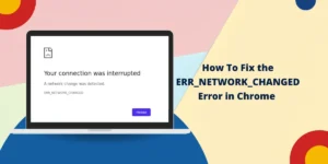 Fix ERR_NETWORK_CHANGED Error in Chrome