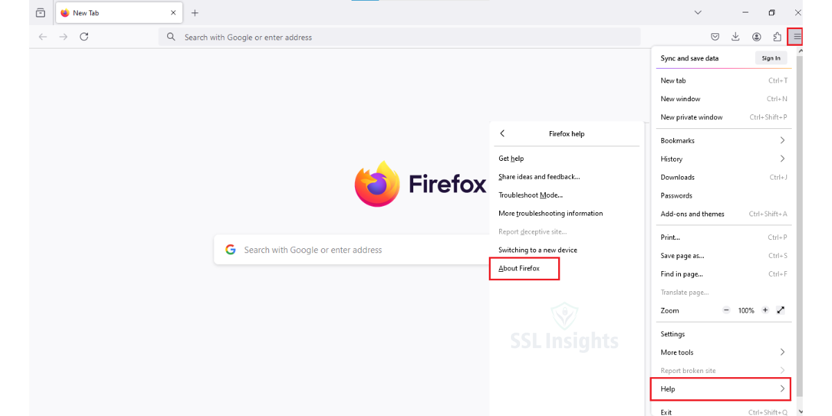 Firefox Help About Firefox