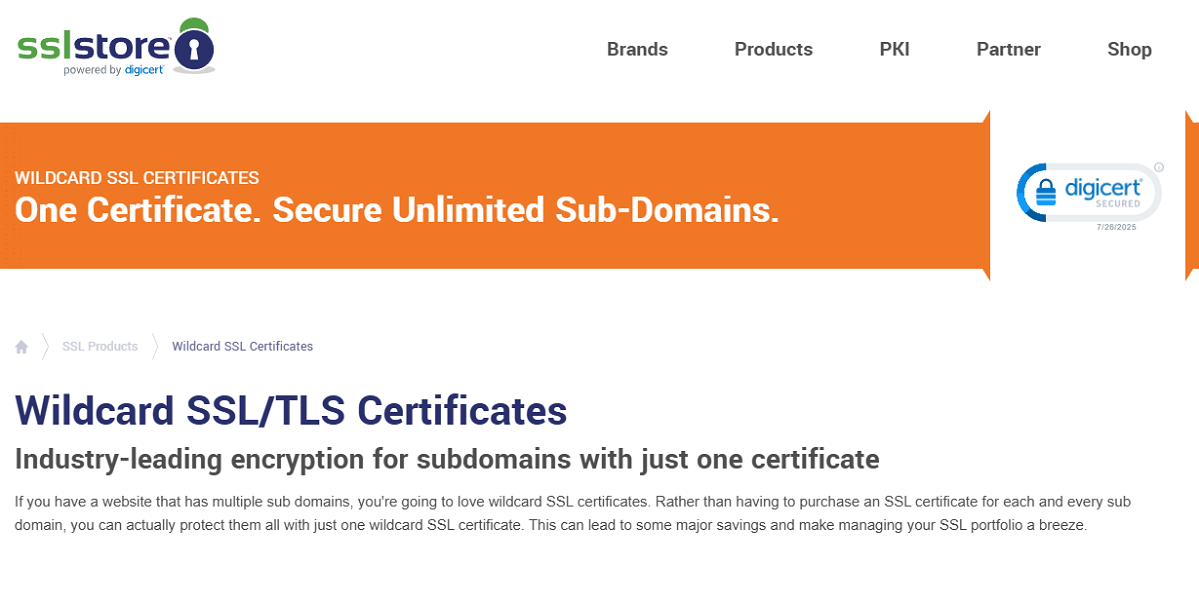 TheSSLStore Wildcard SSL Certificate