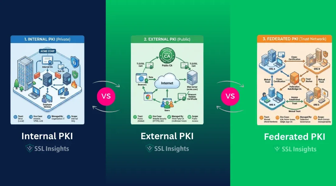 Internal vs External vs Federated PKI: Which Architecture Is Right for Your Organization?