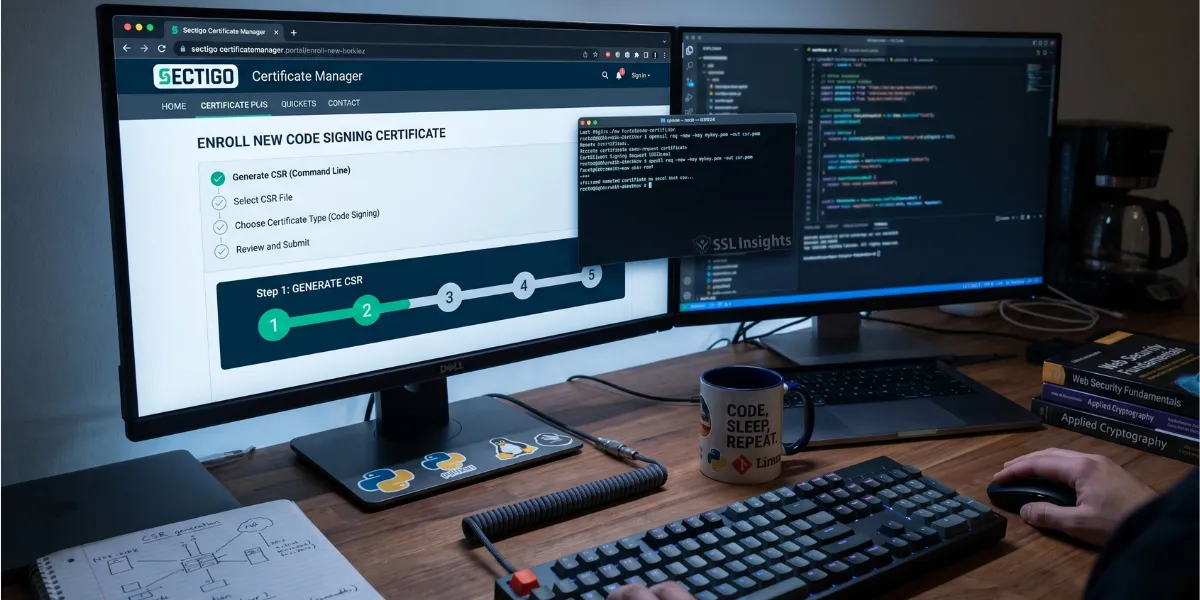 Enroll Code Signing Certificate in Sectigo Certificate Manager